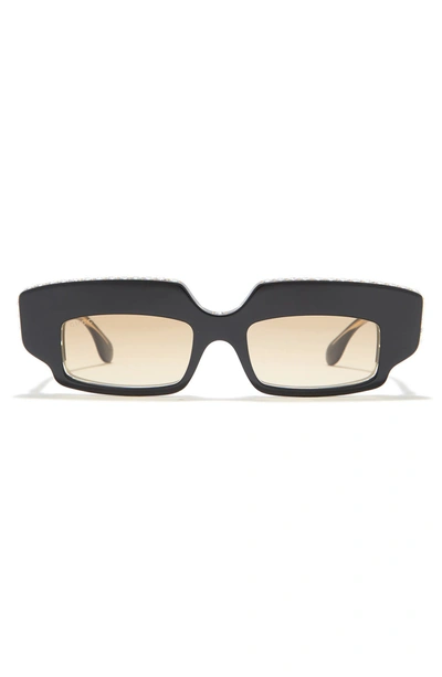 Gucci 50mm Rectangular Sunglasses In Black