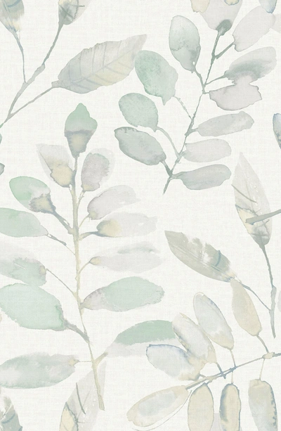 Wallpops Fable Leaf Peel & Stick Wallpaper In White