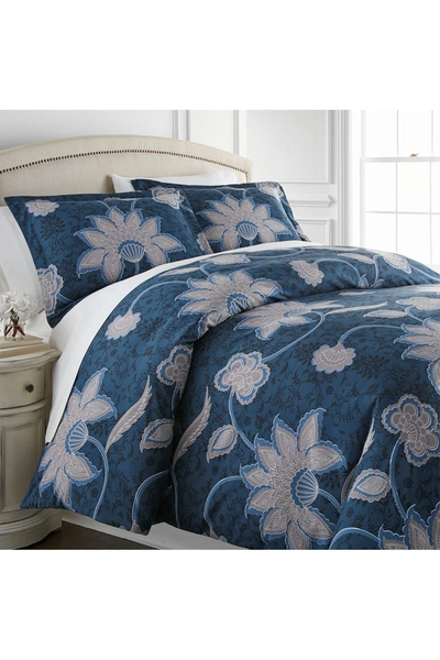 Southshore Fine Linens Luxury Premium Collection Oversized Duvet Cover Set In Grand Flower Blue