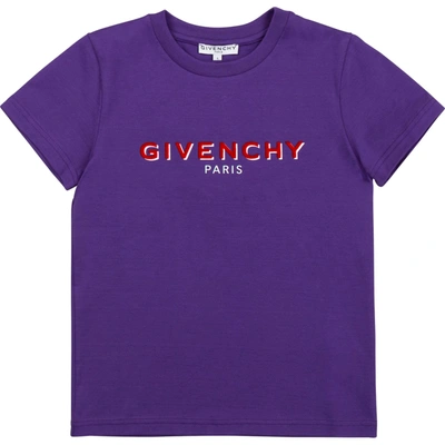 Givenchy Kids' T-shirt With Print In Purple