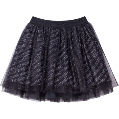 Givenchy Kids' Skirt With Sequins In Black