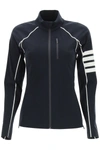 Thom Browne Compression Zip-up 4-bar Jacket In Navy (blue)