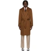 ERNEST W BAKER TAN BRUSHED WOOL ROBE COAT