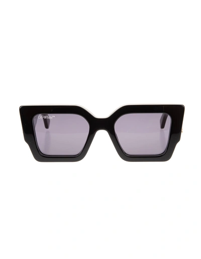 Off-white Unisex Black Catalina Rectangular Frame Sunglasses
