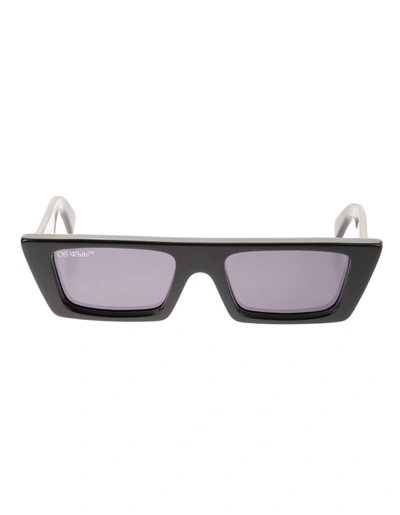 Off-white Unisex Black Marfa Rectangular Frame Sunglasses