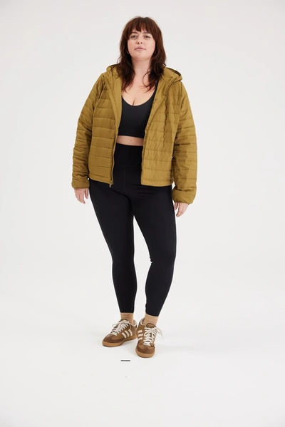 Girlfriend Collective Woodstock Hooded Packable Puffer In Multicolor