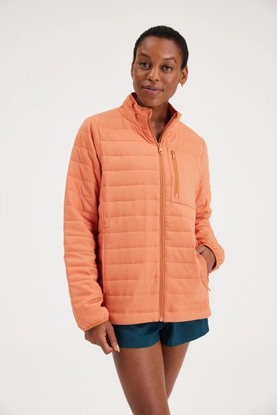 Girlfriend Collective Wild Ginger Packable Puffer In Multicolor