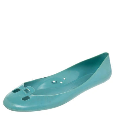 Pre-owned Marc Jacobs Blue Rubber Ballet Flats Size 38