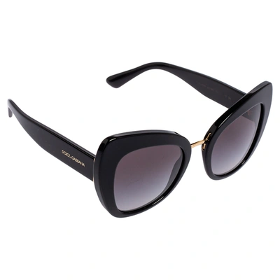 Pre-owned Dolce & Gabbana Black Acetate Dg4319 Gradient Cat Eye Sunglasses