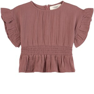 A Monday In Copenhagen Kids' Ivy Top Rose Taupe In Purple