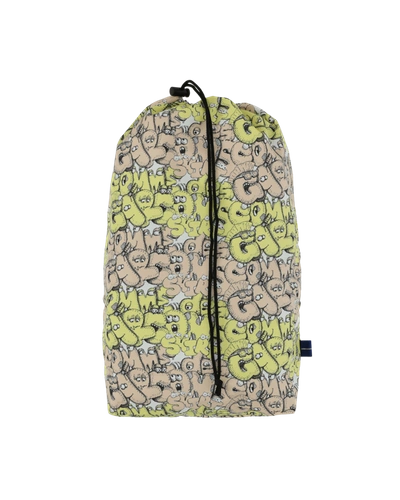 Comme Des Garçons Shirt Kaws Drawstring Bag In Yellow