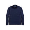 Polo Ralph Lauren Soft Cotton Mockneck Shirt In French Navy