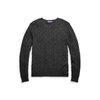 Ralph Lauren Cable-knit Cashmere Sweater In Dark Grey Melange