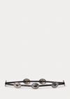 Ralph Lauren Leather Concho Skinny Belt In Black