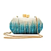 Likha Teal Clutch Bag - Handmade Clutch In Clutch