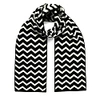 Ingmarson Chevron Wool & Cashmere Scarf Black In Cashmere