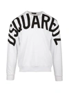 DSQUARED2 CONTRASTING LOGO SWEATSHIRT IN WHITE