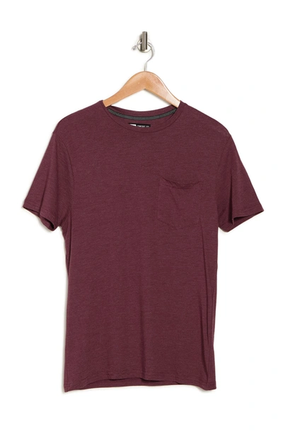 X-ray Crew Neck Pocket T-shirt In Burgundy