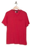 X-ray Patch Pocket V-neck T-shirt In Red