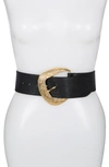 Raina Outlaw Leather Belt In Black