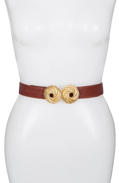 Raina United Leather Belt In Cognac