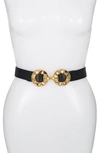 Raina Jazz Leather Belt In Black