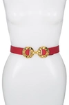 Raina Jazz Leather Belt In Red