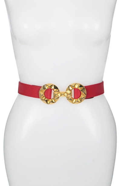 Raina Jazz Leather Belt In Red