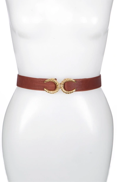 Raina Rama Mini Cici Leather Belt In Cognac