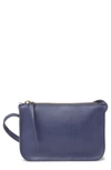 Madewell The Simple Leather Crossbody Bag In Sunfaded Indigo