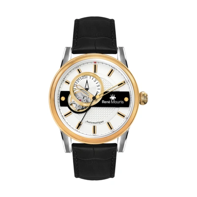 Rene Mouris Orion Automatic White Dial Mens Watch 70101rm4 In Black / Gold Tone / White / Yellow