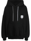 Fumito Ganryu Cape-sleeve Drawstring Hoodie In Black