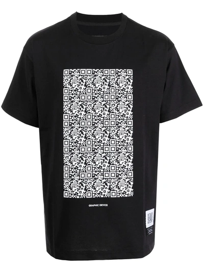 Fumito Ganryu Graphic-device Short-sleeve T-shirt In Black