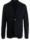 Harris Wharf London Virgin Wool Single-breasted Blazer In Blau