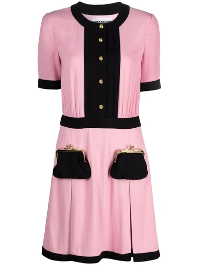 Moschino Archive Purses Mini Dress In Pink