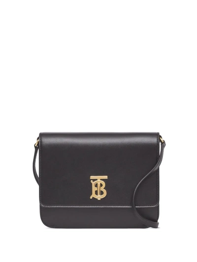 Burberry Mini Tb Clutch Bag In Black