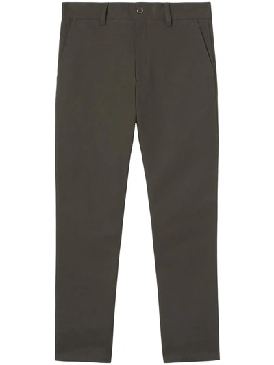 Burberry Cropped Tailored Trousers In Green
