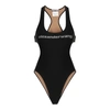 ALEXANDER WANG BLACK LOGO CUT-OUT SWIMSUIT,4122075