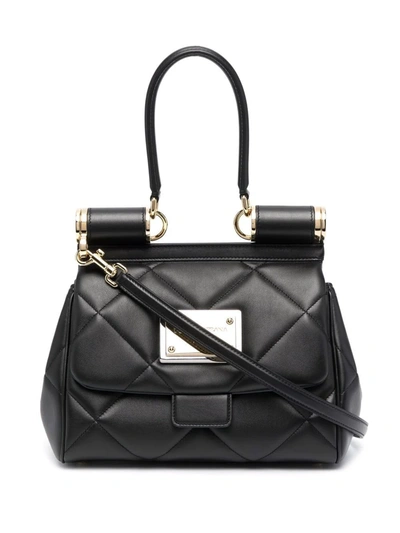 Dolce & Gabbana Medium 90s Sicily Shoulder Bag In 黑色