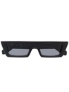 Off-white Marfa Rectangular-frame Sunglasses In Schwarz