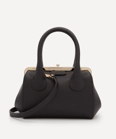 Chloé Small Leather Joyce Frame Bag In Black