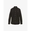 Vivienne Westwood Mens Black Krall Slim-fit Orb-embroidered Organic Cotton Shirt 36