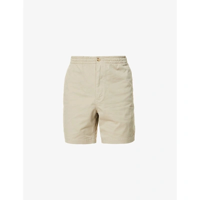 Polo Ralph Lauren Mens Khaki Tan Prepster Logo-embroidered Stretch-cotton Shorts S