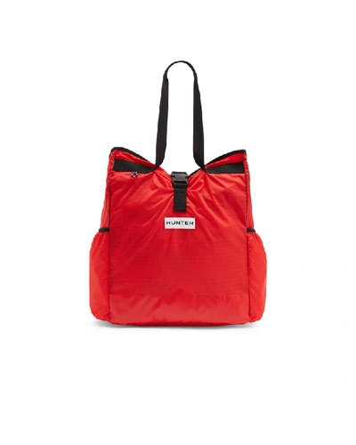 Hunter Ripstop Packable Tote Bag In Red