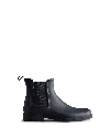 Hunter Original Refined Rubber Chelsea Boots Navy 9 In Blue