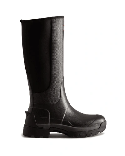 Hunter Women's Balmoral Field Hybrid Tall Wellington Boots In Black