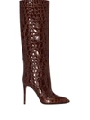 Paris Texas Fondant Brown Crocodile-effect 105mm Knee-high Boots In Brown
