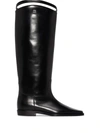 TOTÊME SQUARE-TOE STRAP RIDING BOOTS