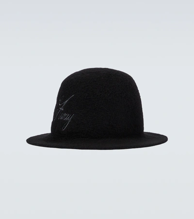 Junya Watanabe Embroidered Logo Hat In Black