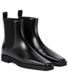 Totême Toteme Square Toe Flat Chelsea Boot In Black